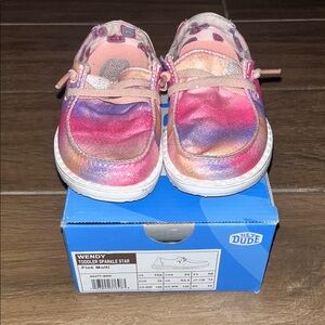 Hey Dude Kids Sparkle Star Sneakers - Pink and Purple